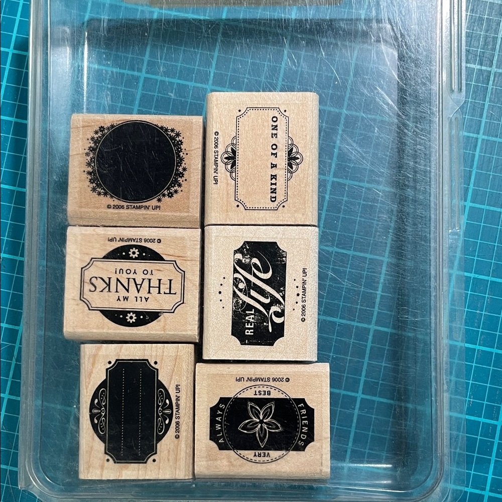 Stampin' Up! Wooden Rubber Stamps - Designer Label Tags